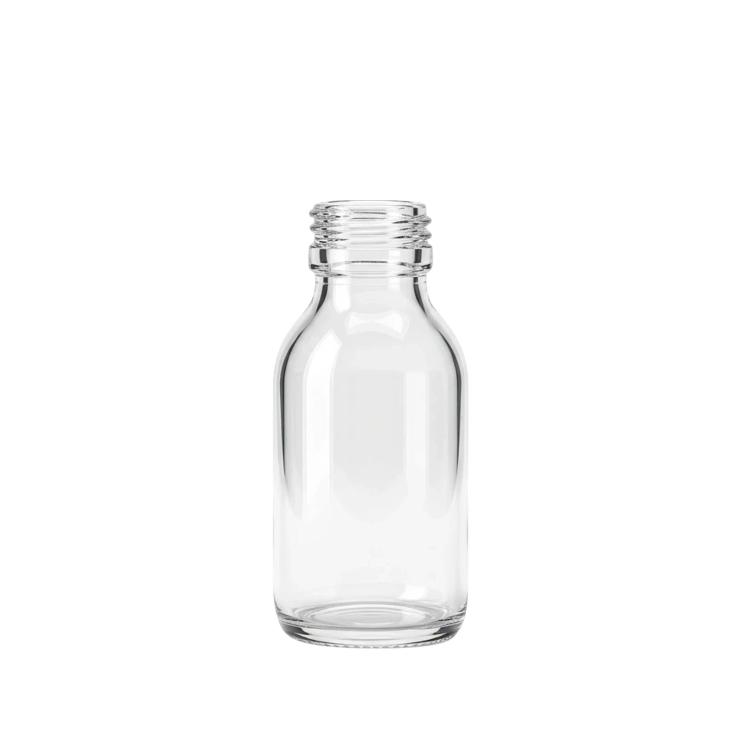 150ml Alpha/Sirop Clear Round Glass Bottle