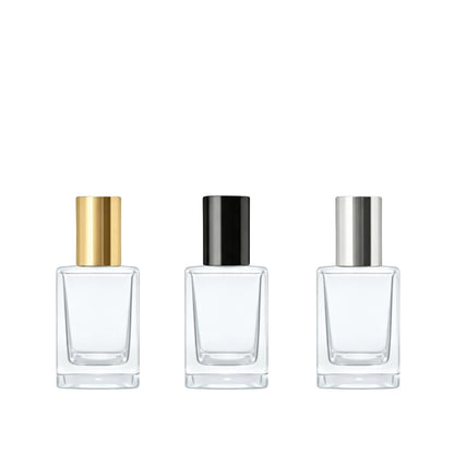 15ml Klee Clear Square Glass Bottle