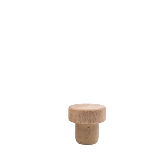 18mm Natural Wooden Headed Synthetic Stopper (Vecchia 250ml)