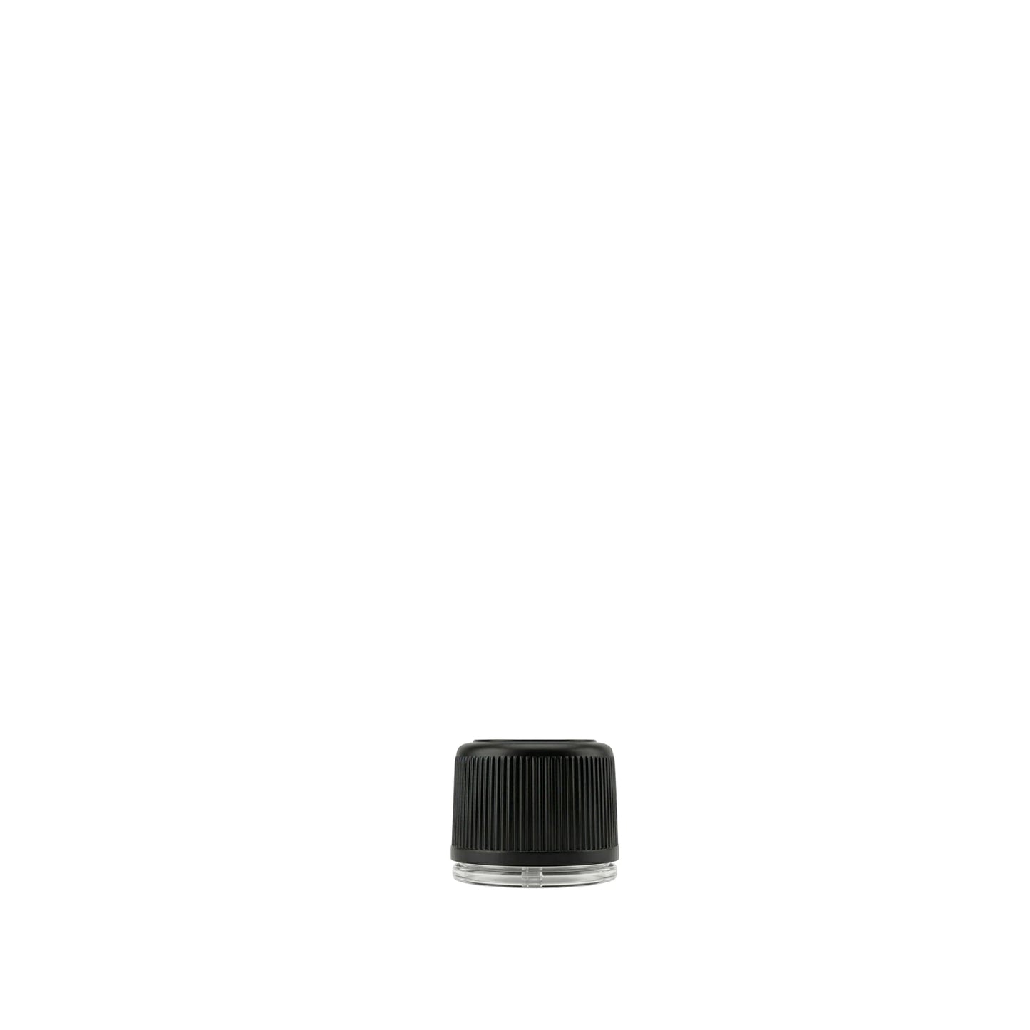 18mm Black Tamper Evident Plastic Cap