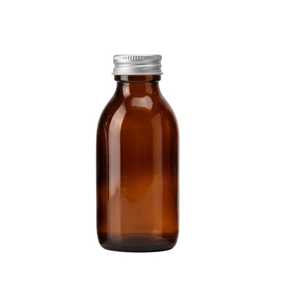 200ml Alpha/Sirop Amber Round Glass Bottle