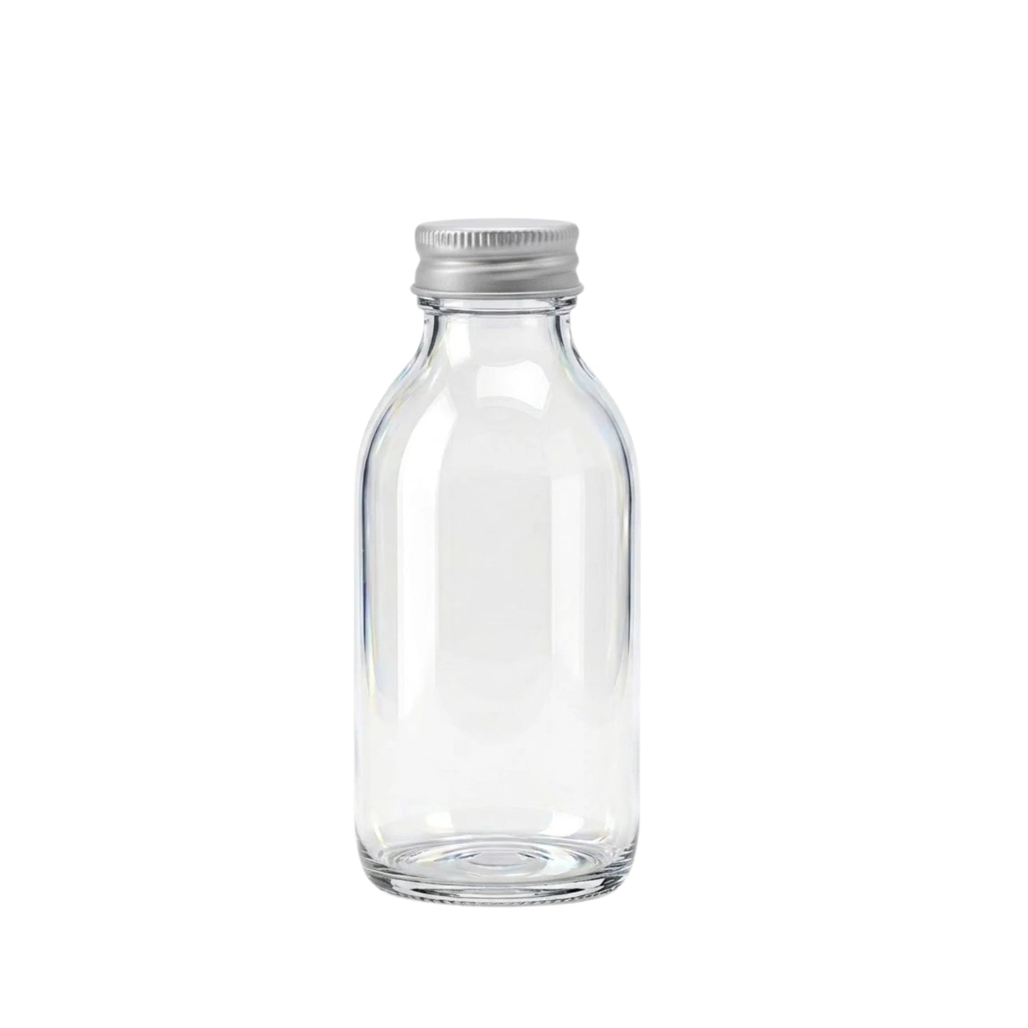 200ml Alpha/Sirop Clear Round Glass Bottle