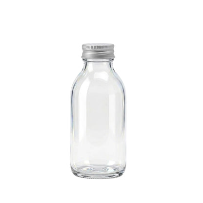 200ml Alpha/Sirop Clear Round Glass Bottle