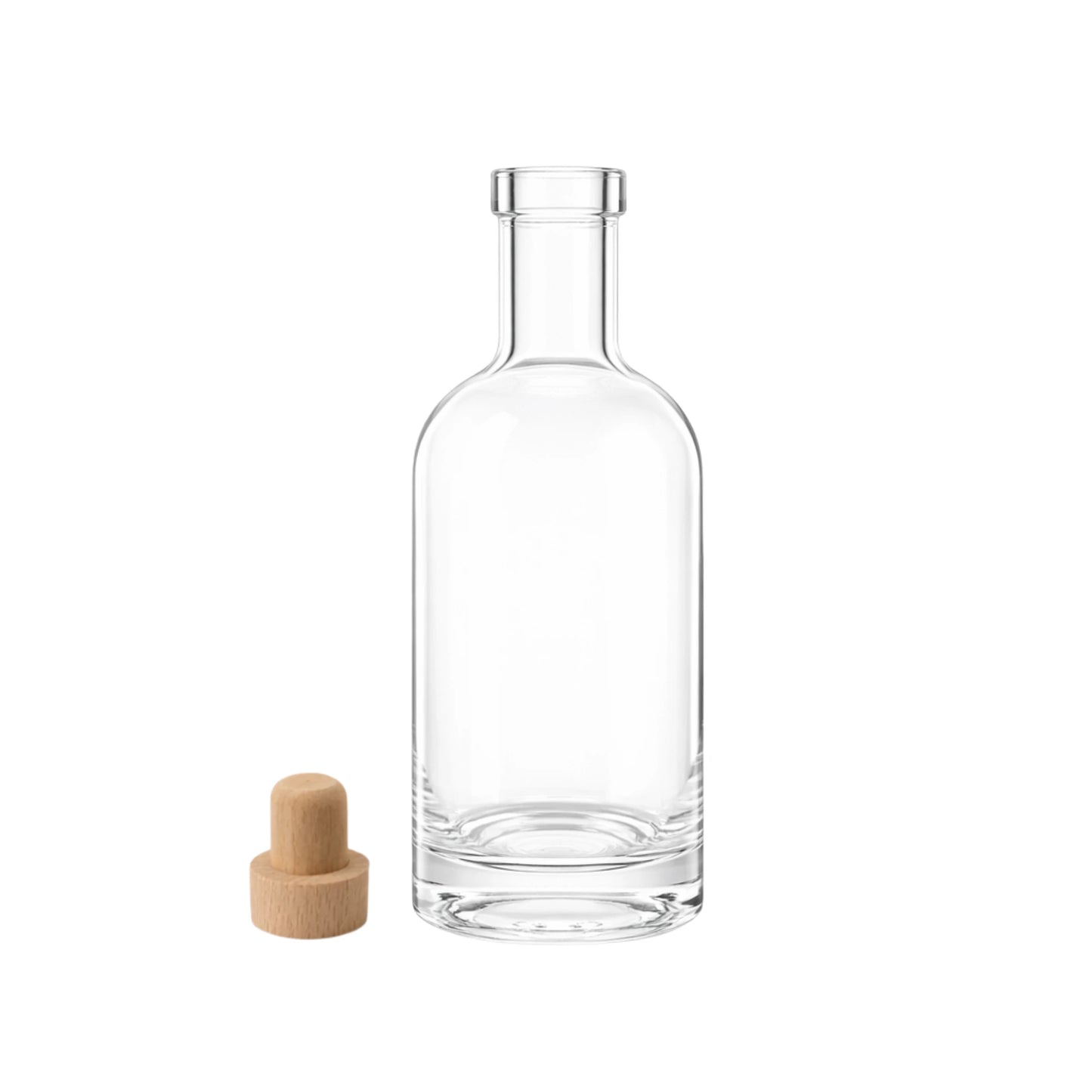 200ml Hermes Clear Round Glass Bottle