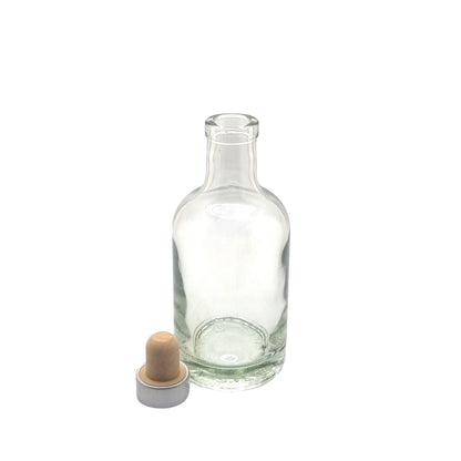 200ml Notturo Clear Round Glass Bottle (Pallet Qty 1,835 Units)