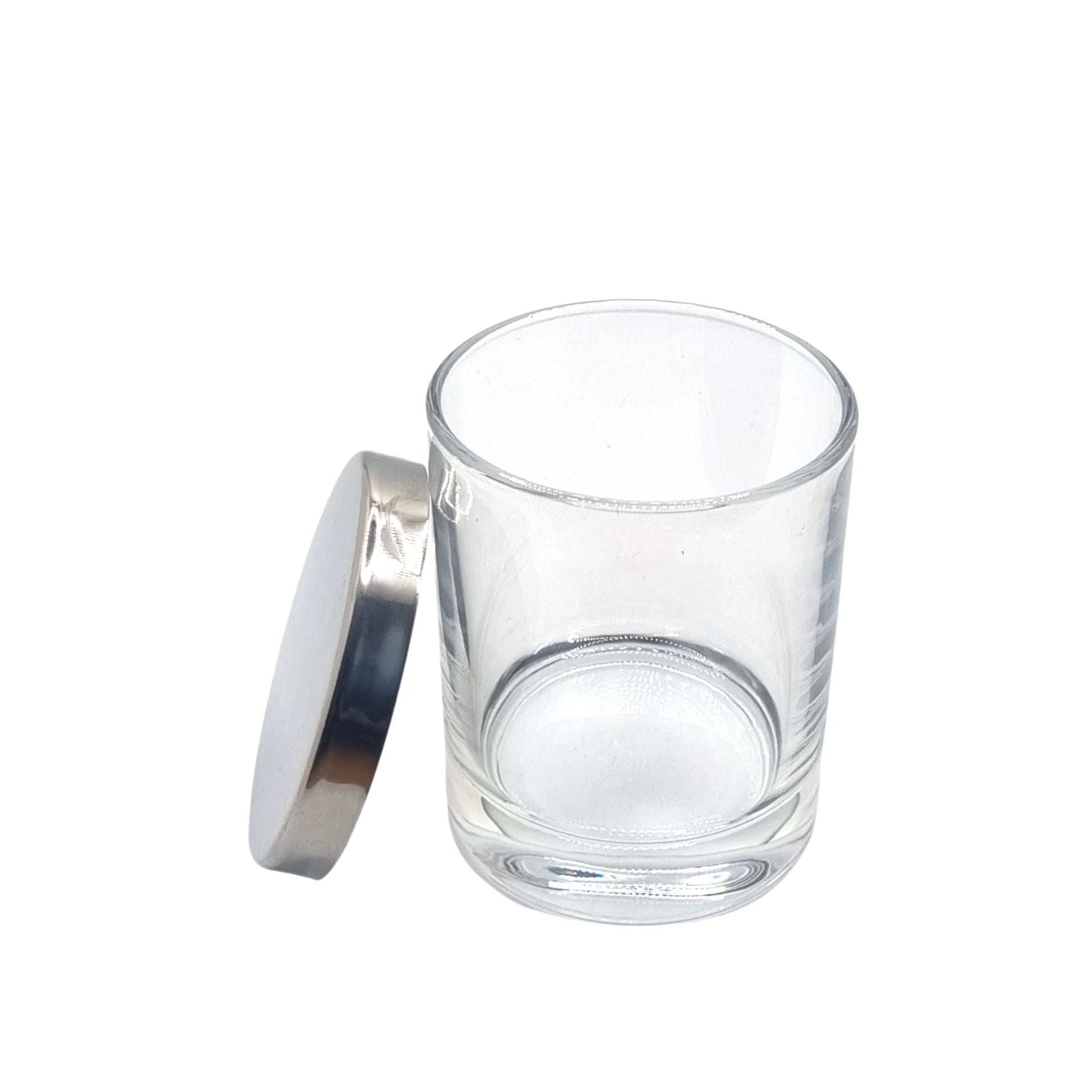 20cl Karen candle glass with silver lid
