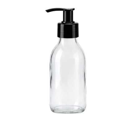 250ml Alpha/Sirop Clear Round Glass Bottle