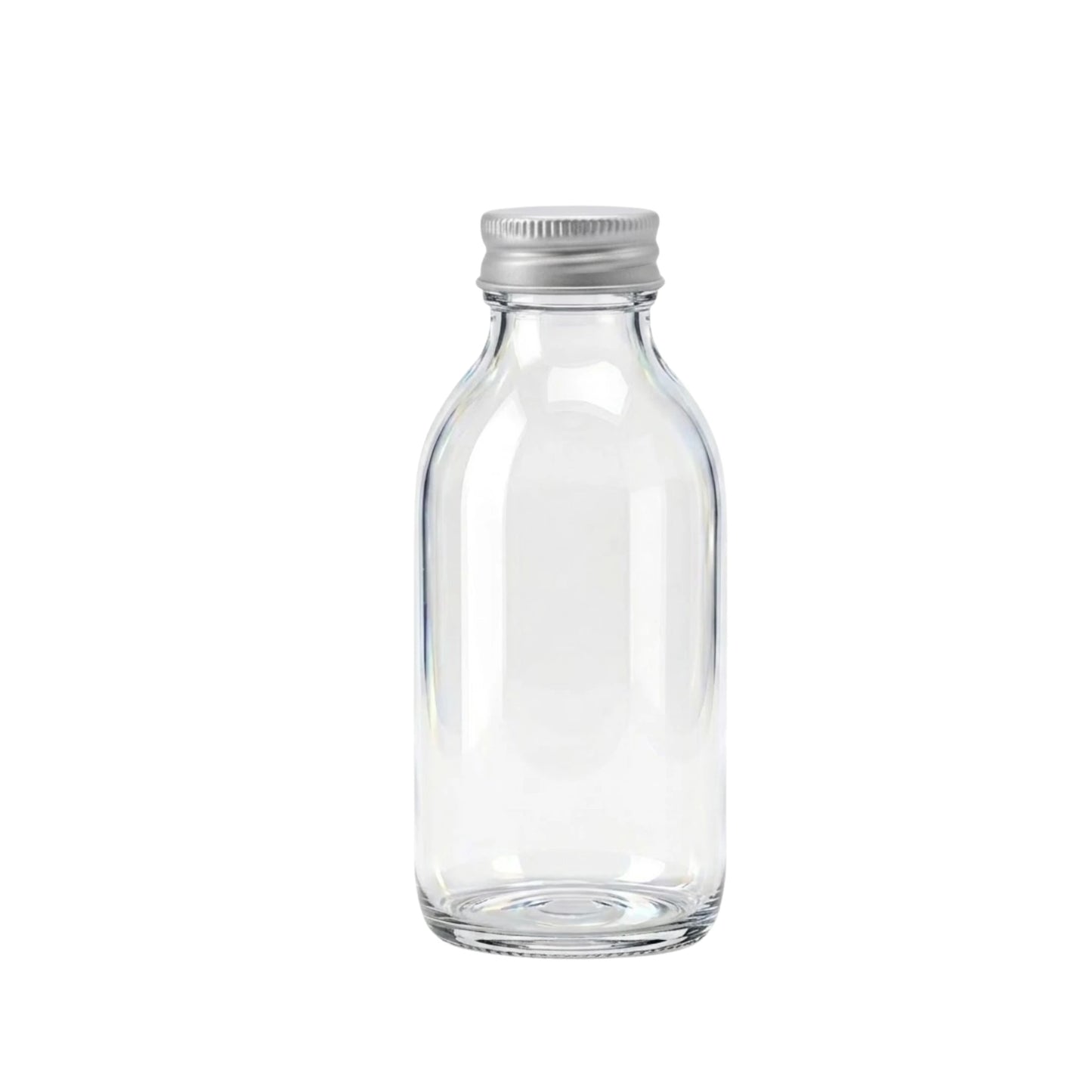 250ml Alpha/Sirop Clear Round Glass Bottle