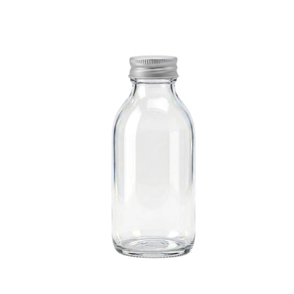 250ml Alpha/Sirop Clear Round Glass Bottle