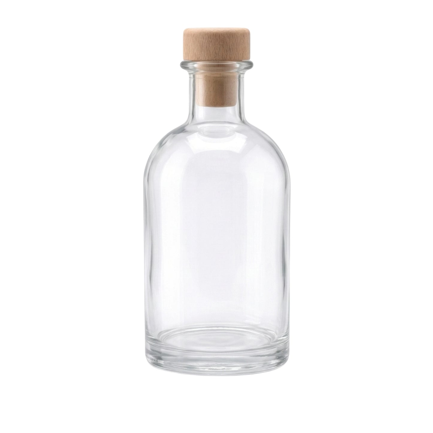 250ml Vecchia Clear Round Glass Bottle