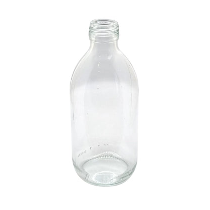 300ml Alpha/Sirop Clear Round Glass Bottle (Pallet Qty 1,440 Units)