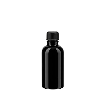 30ml Black Round Glass Dropper Bottle