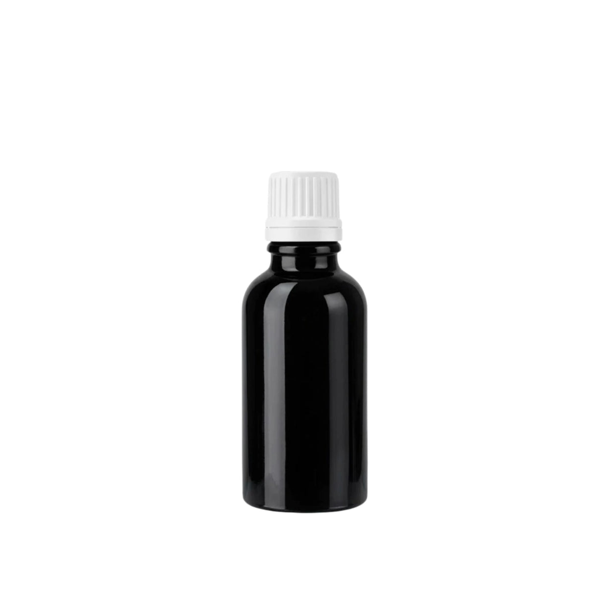 30ml Black Round Glass Dropper Bottle