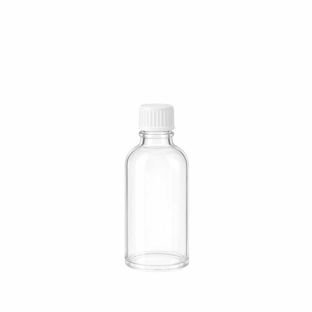 30ml Dropper Clear Round Glass Bottle