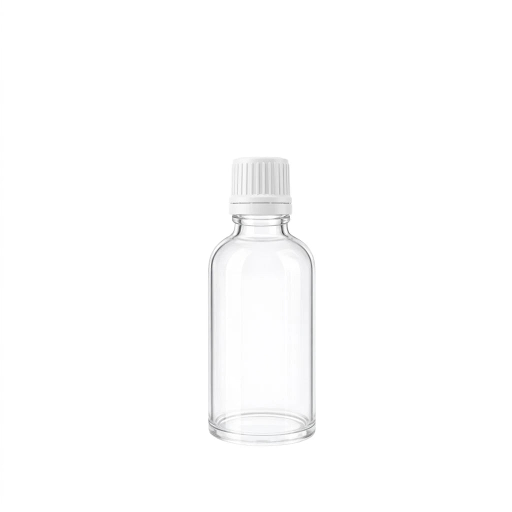 30ml Dropper Clear Round Glass Bottle