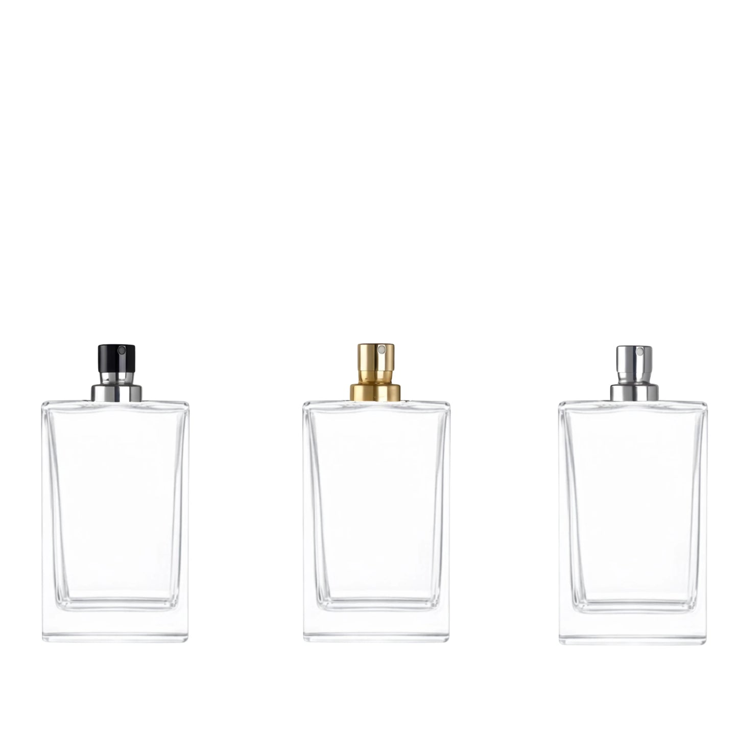 30ml Delacroix Clear Square Glass Bottle
