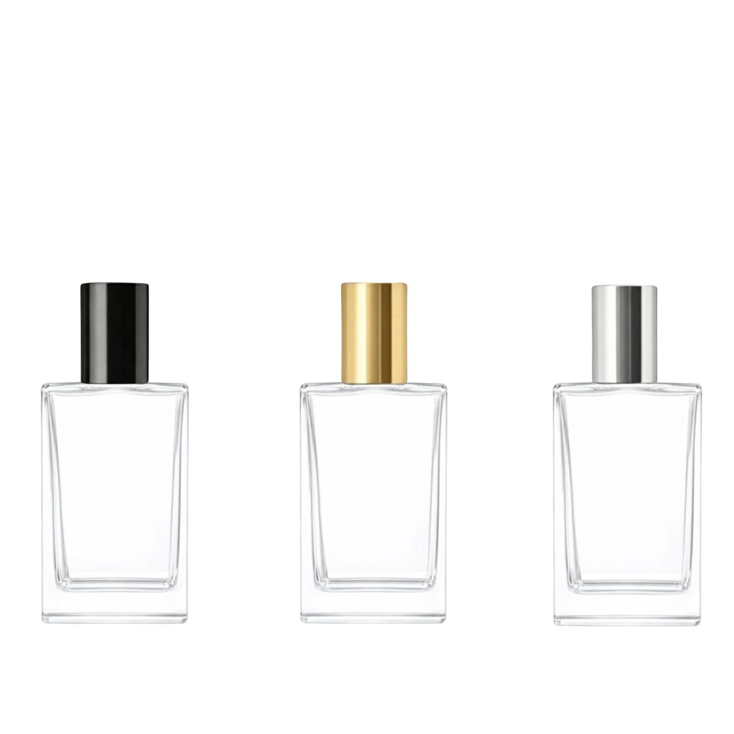 30ml Delacroix Clear Square Glass Bottle