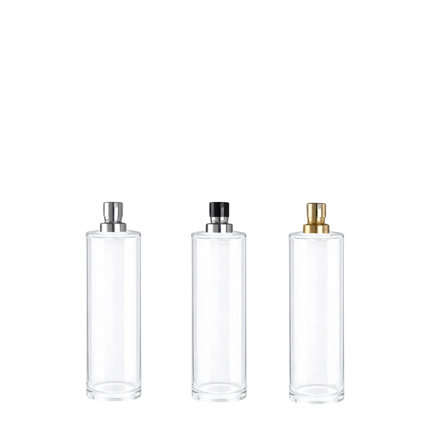 30ml Tall Cuban Clear Round Glass Bottle