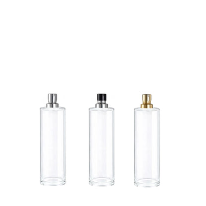 30ml Tall Cuban Clear Round Glass Bottle