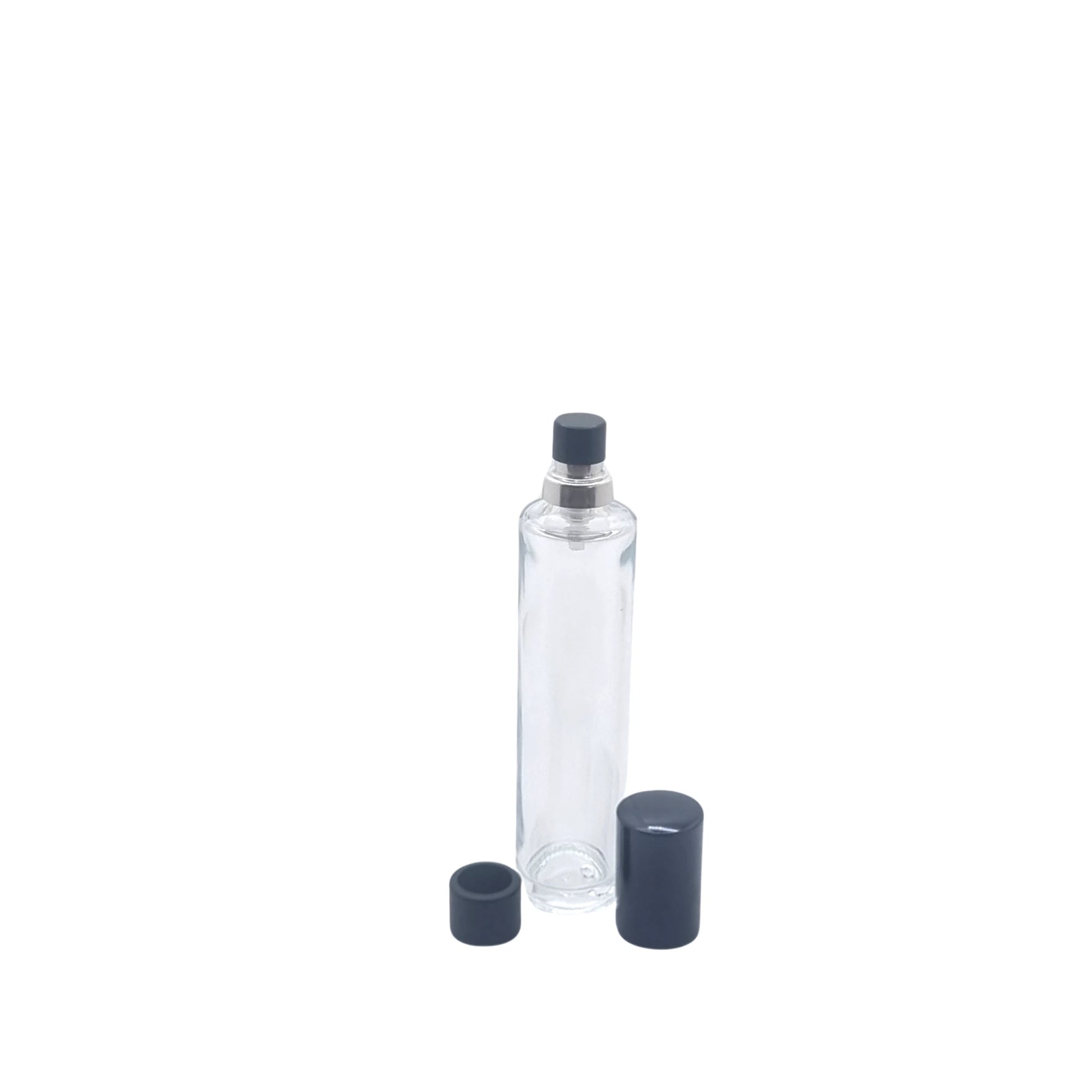 30ml Tall Cuban glass bottle with two caps