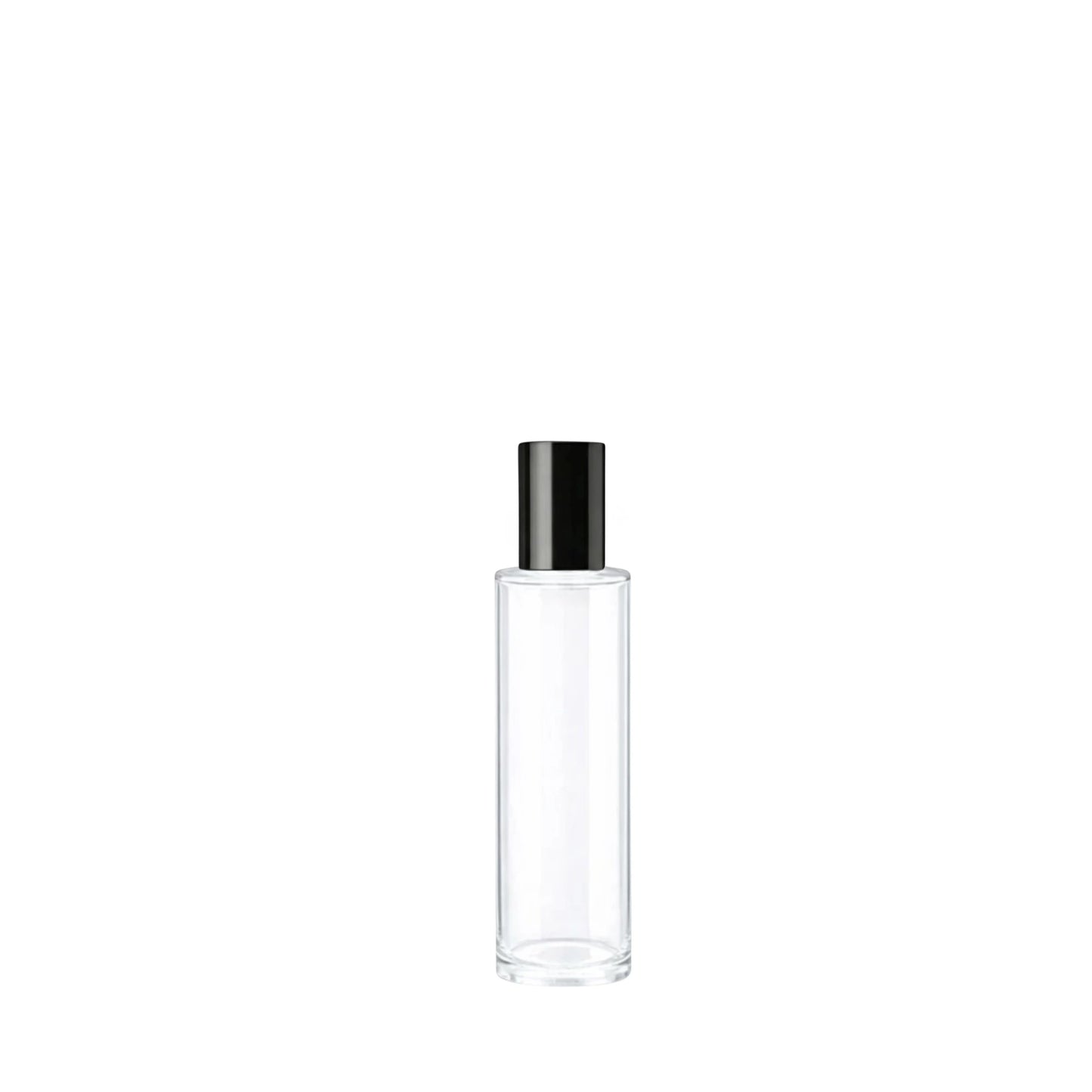 30ml Tall Cuban Clear Round Glass Bottle