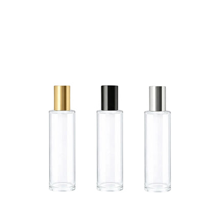 30ml Tall Cuban Clear Round Glass Bottle