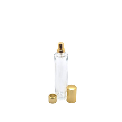 30ml Tall Cuban Clear Round Glass Bottle