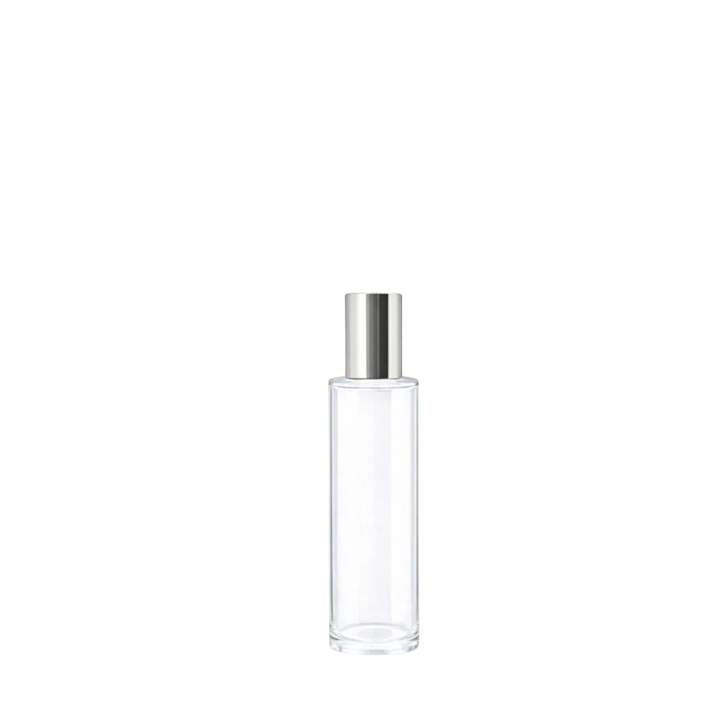30ml Tall Cuban Clear Round Glass Bottle