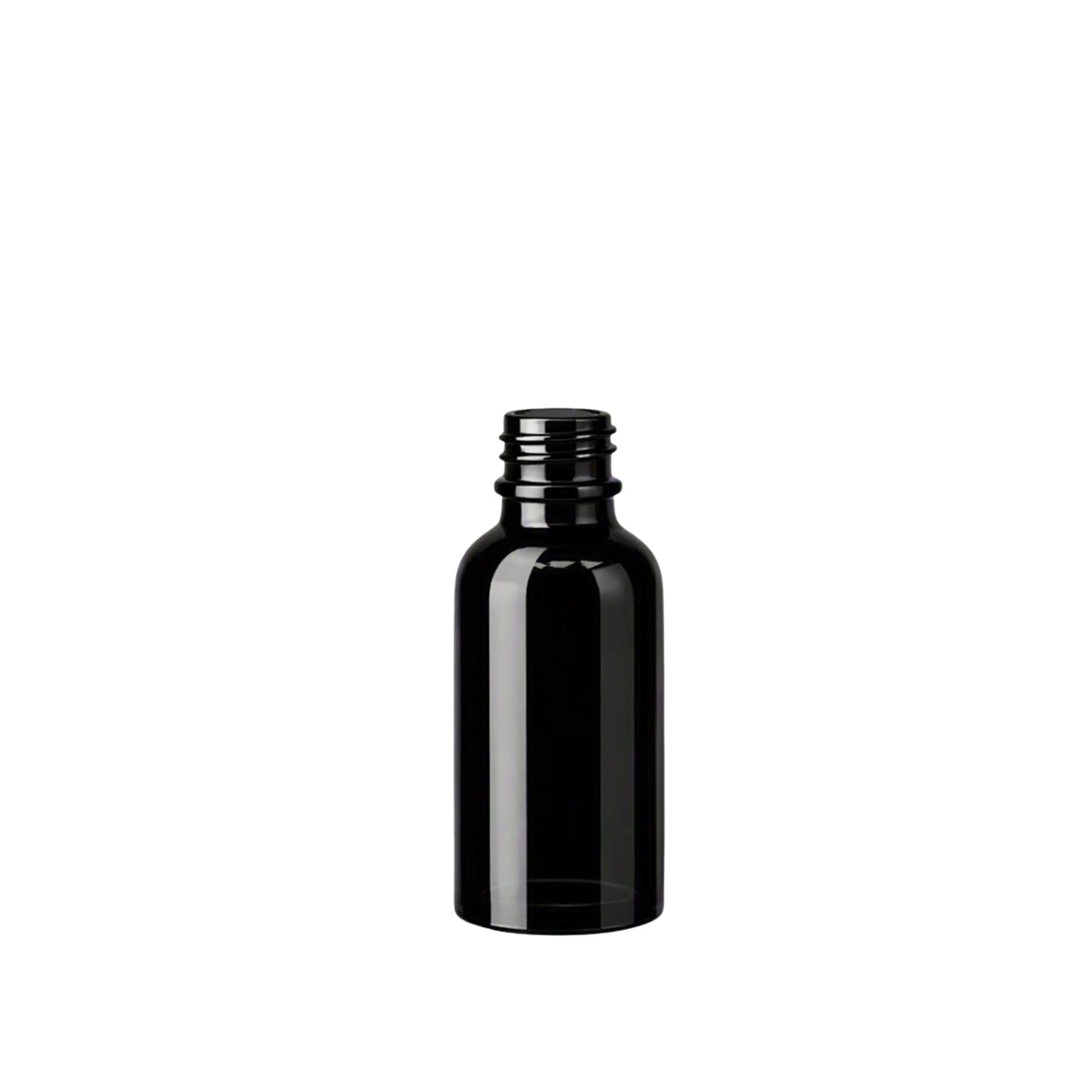 30ml Black Round Glass Dropper Bottle