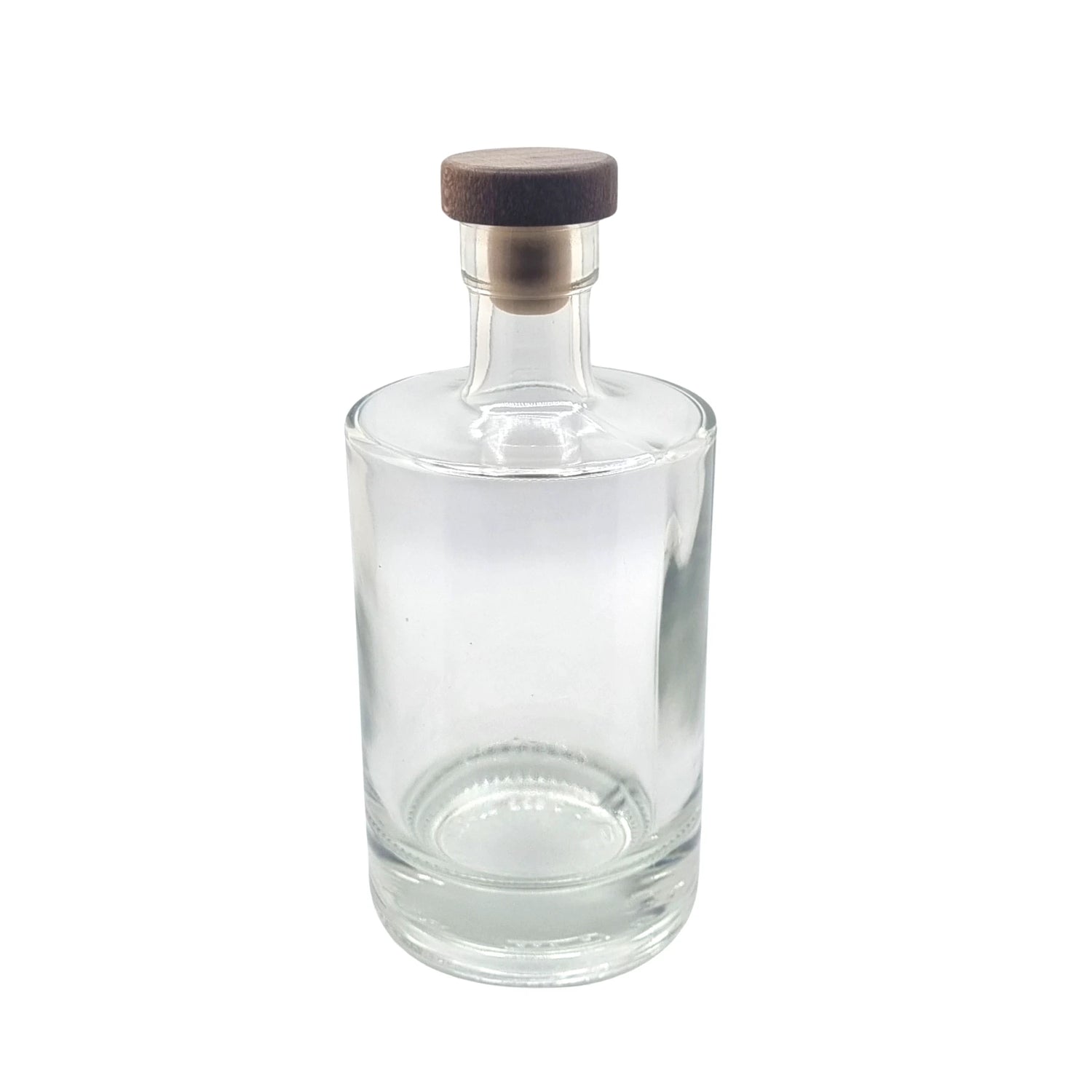 500ml Gallileo Standard Clear Round Glass Bottle with teak stopper