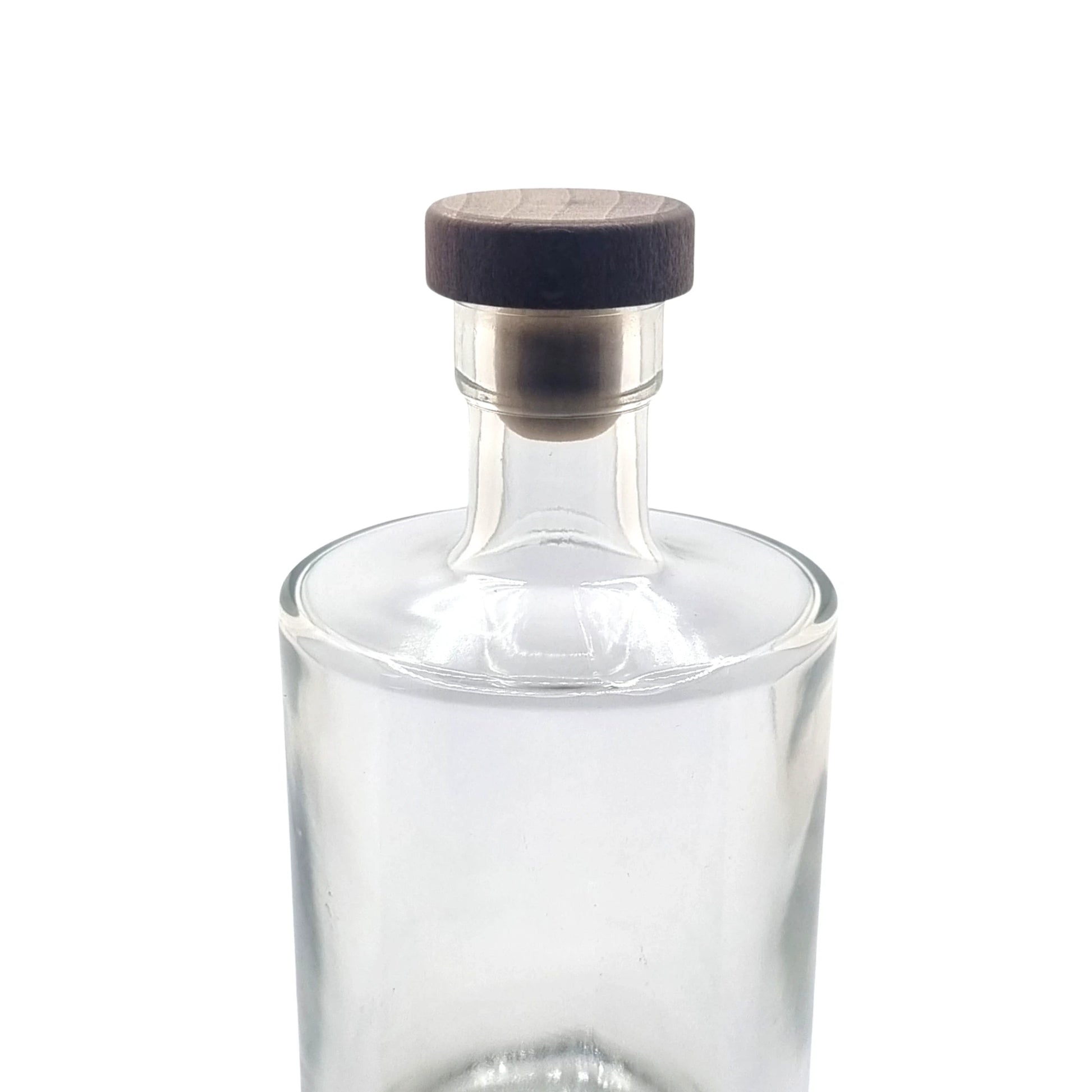 500ml Gallileo Standard Clear Round Glass Bottle with teak stopper