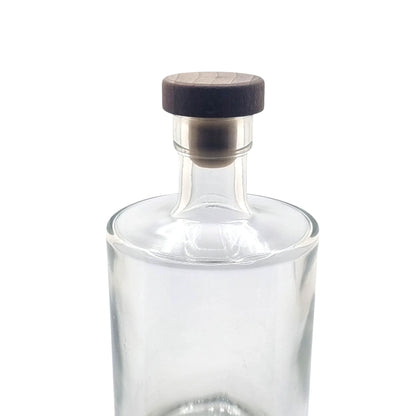 500ml Gallileo Standard Clear Round Glass Bottle with teak stopper