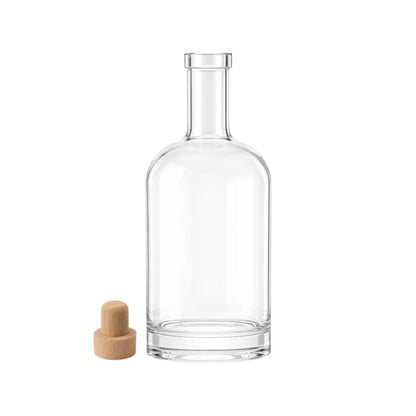 500ml Hermes Clear Round Glass Bottle