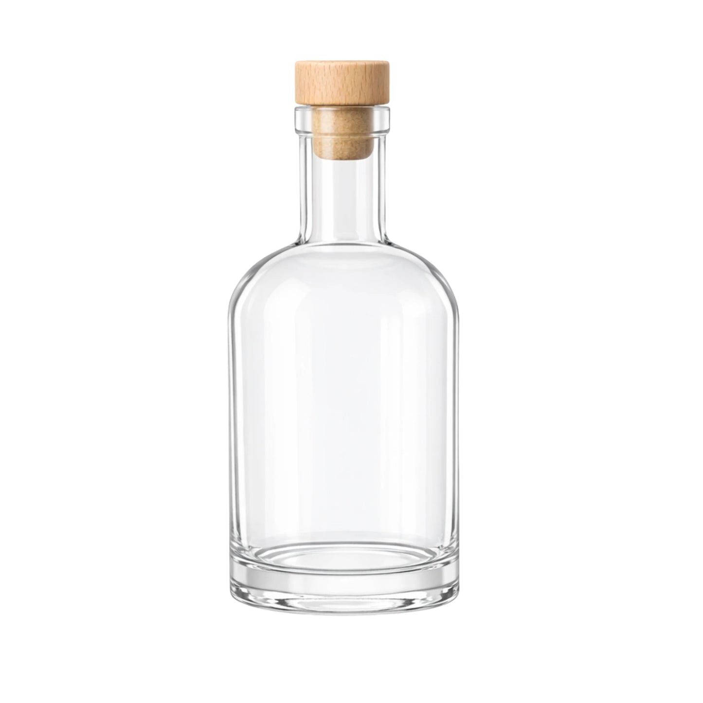 500ml Hermes Clear Round Glass Bottle