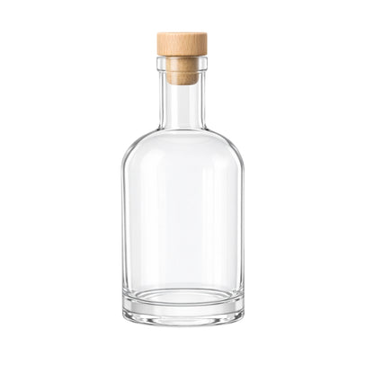 500ml Hermes Clear Round Glass Bottle