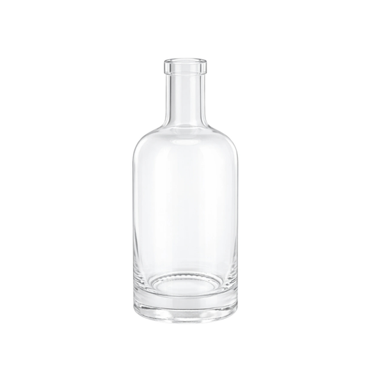 500ml Notturo Clear Round Glass Bottle