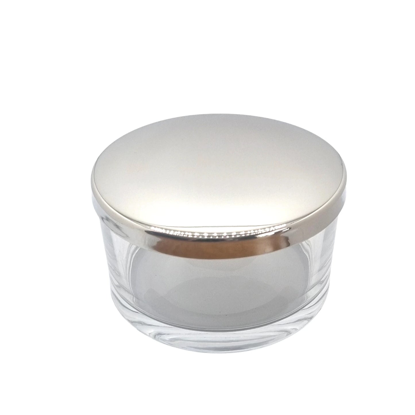 50cl Flat Dish Clear Round Candle Glass