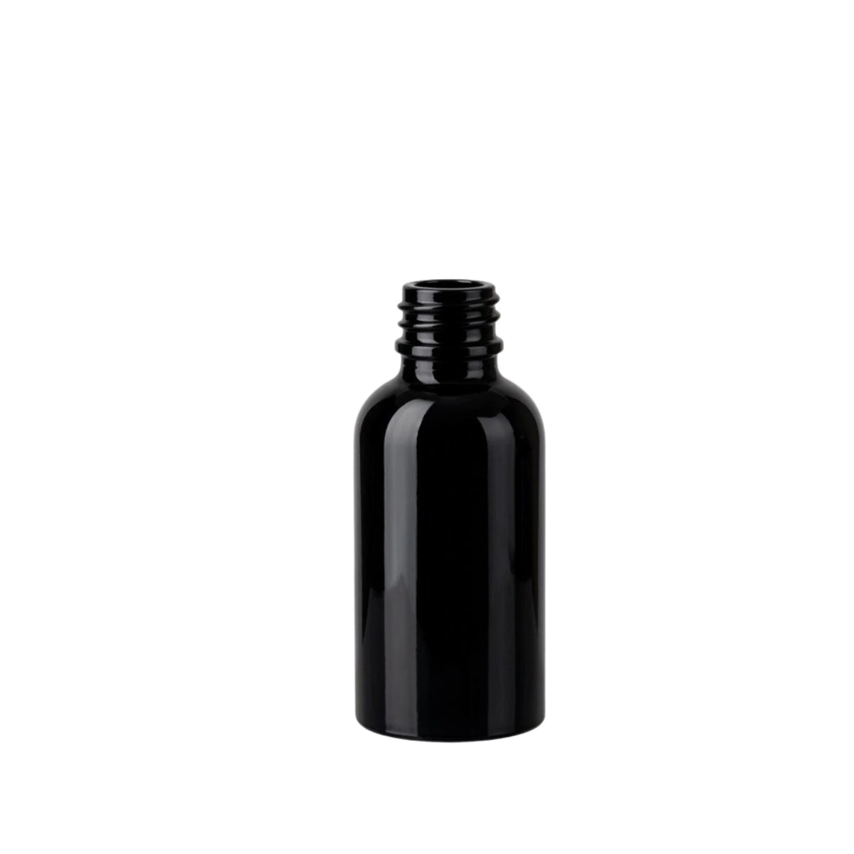 50ml Black Round Glass Dropper Bottle