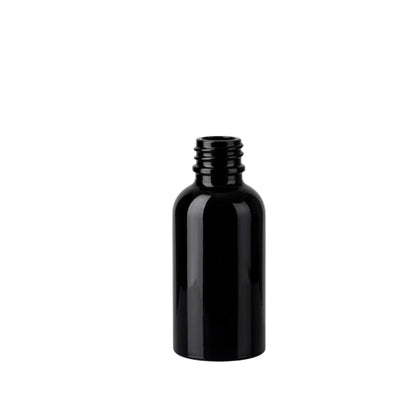 50ml Black Round Glass Dropper Bottle