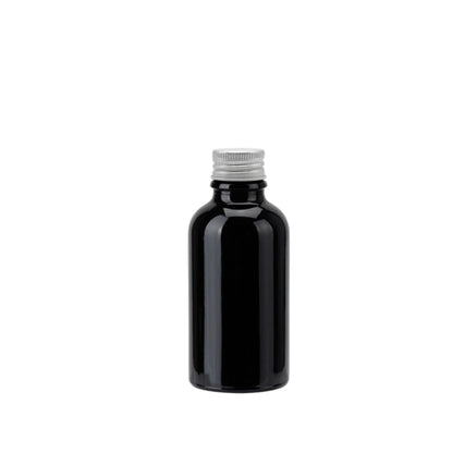 50ml Black Round Glass Dropper Bottle