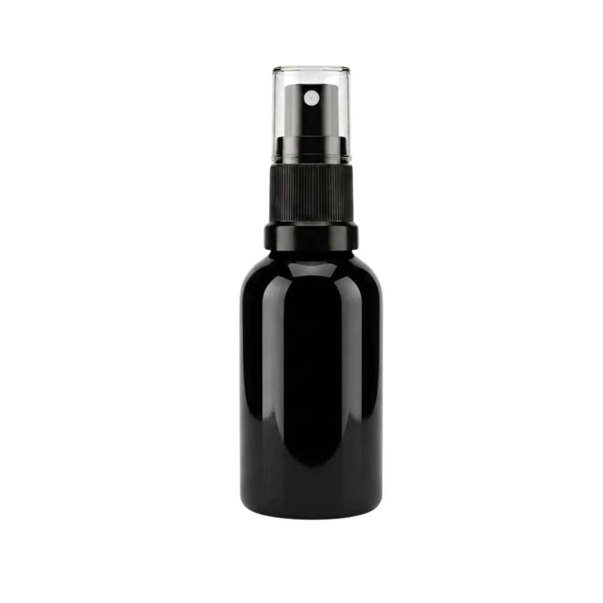 50ml Black Round Glass Dropper Bottle