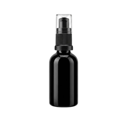50ml Black Round Glass Dropper Bottle