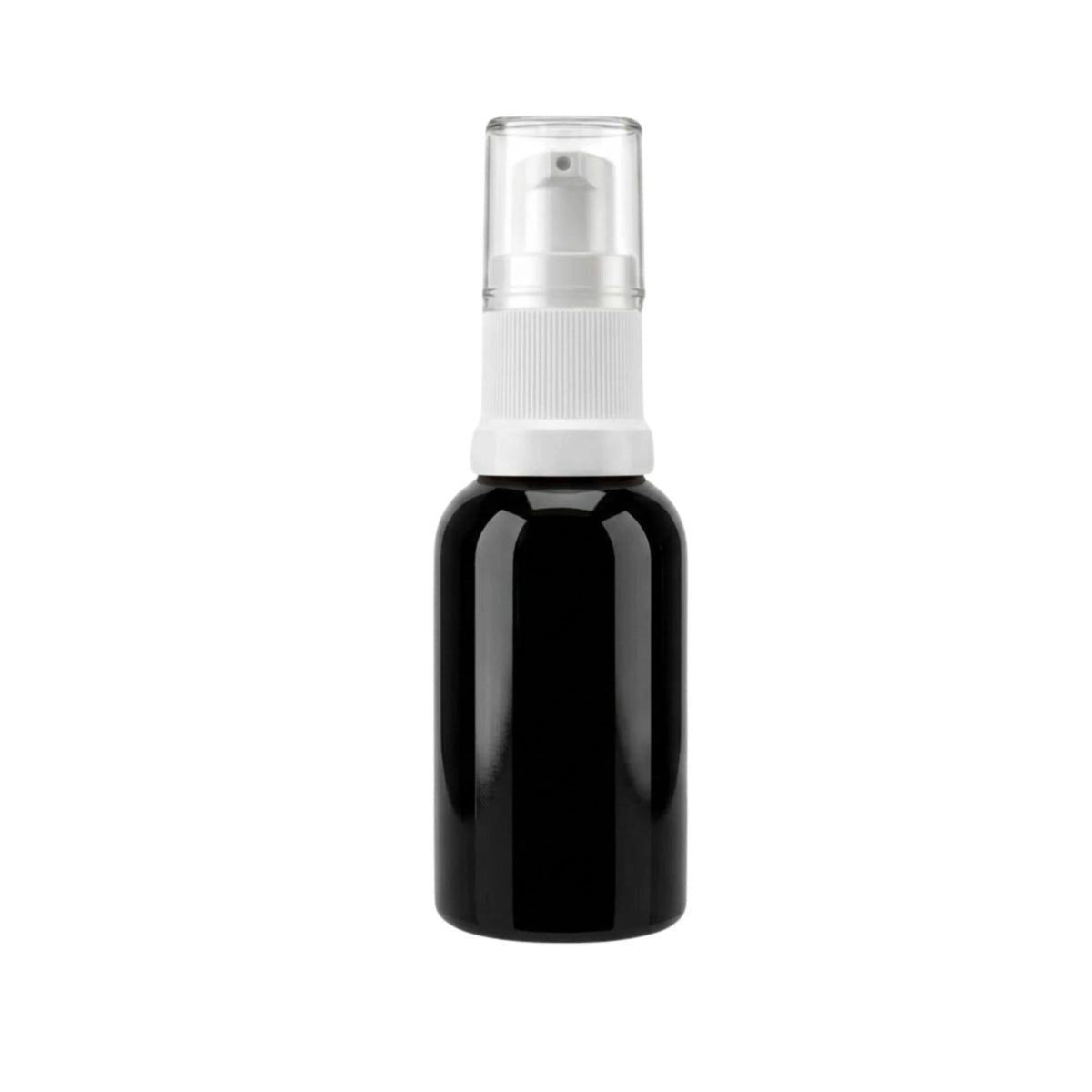 50ml Black Round Glass Dropper Bottle