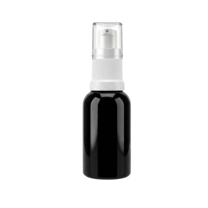 50ml Black Round Glass Dropper Bottle