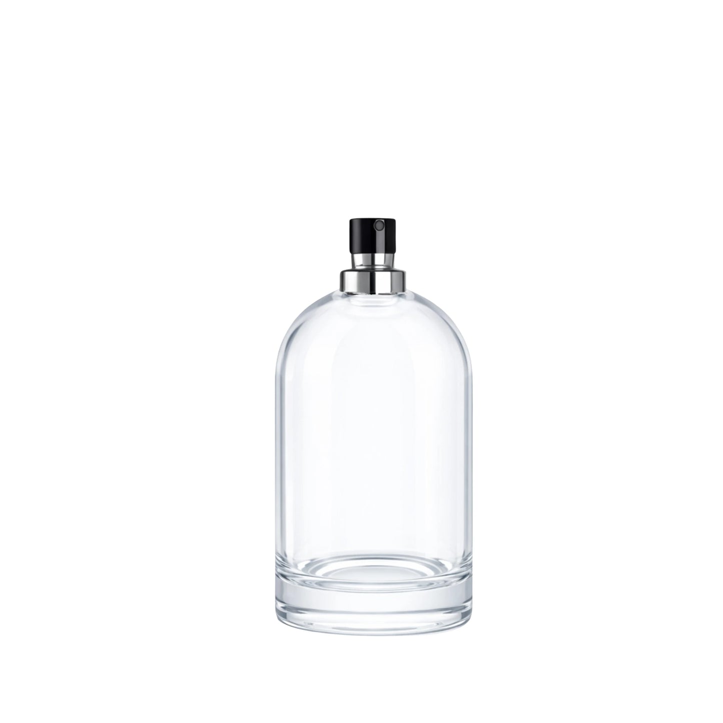 50ml Bazille Clear Round Glass Bottle