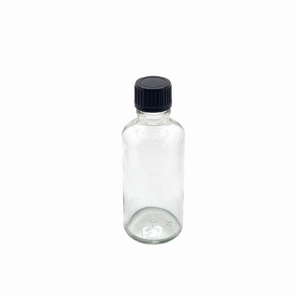 50ml Dropper Clear Round Glass Bottle