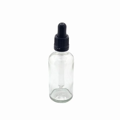 50ml Dropper Clear Round Glass Bottle