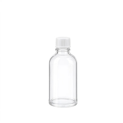 50ml Dropper Clear Round Glass Bottle