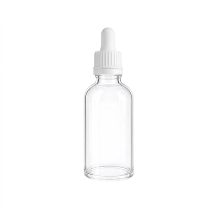 50ml Dropper Clear Round Glass Bottle