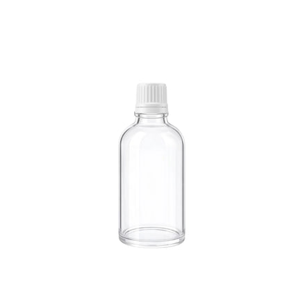 50ml Dropper Clear Round Glass Bottle